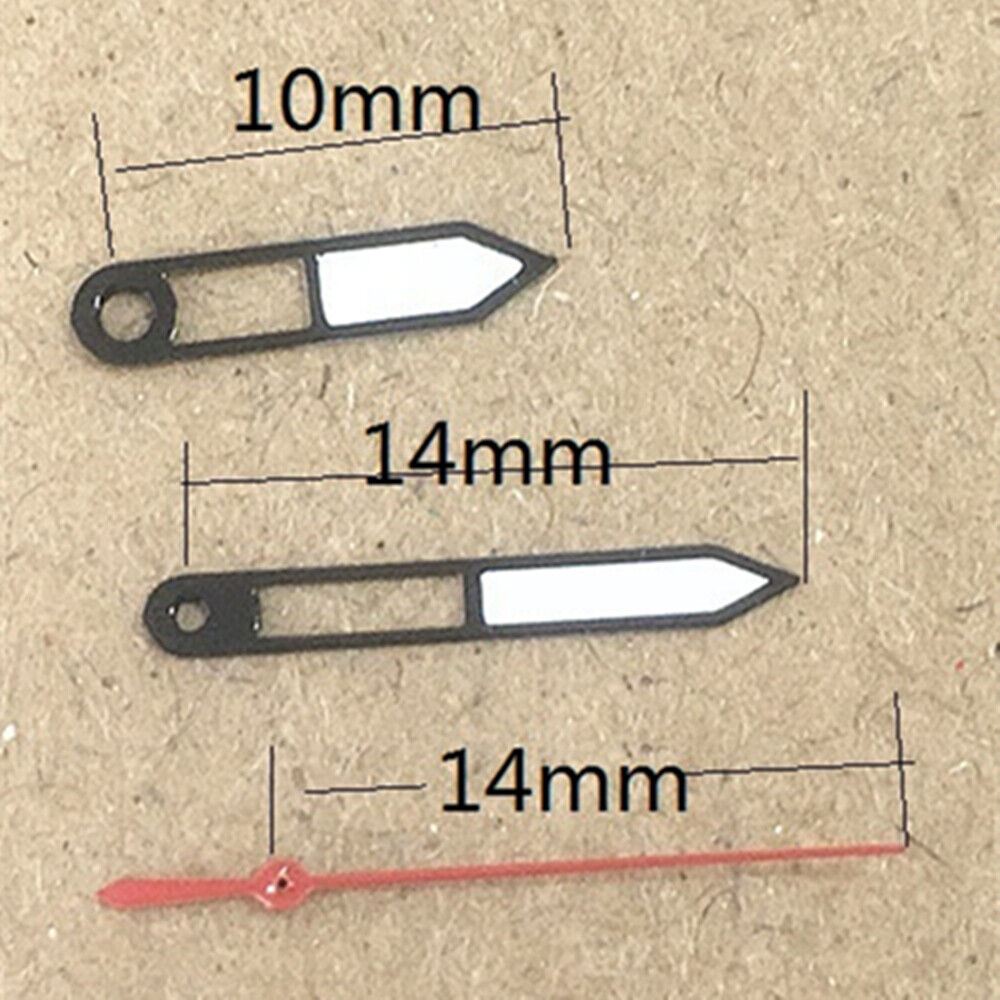 Black trim red second hand for Miyota 2035 quartz watch movement, precise timing by P1-H4-C100.