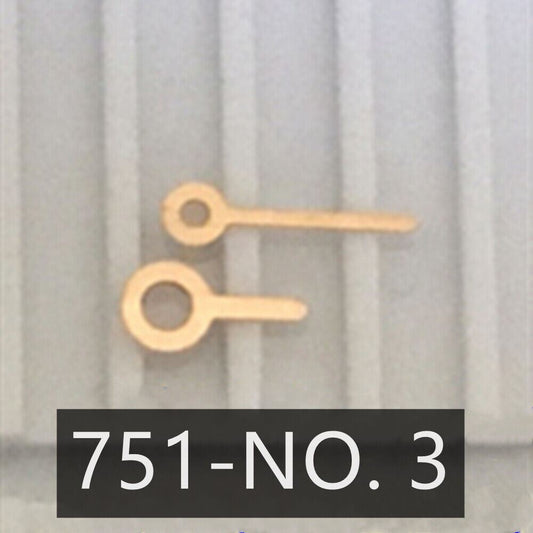 Rose gold 2 hands for Ronda 751 quartz watch movement, elegant replacement parts by P1-H6-NO3.