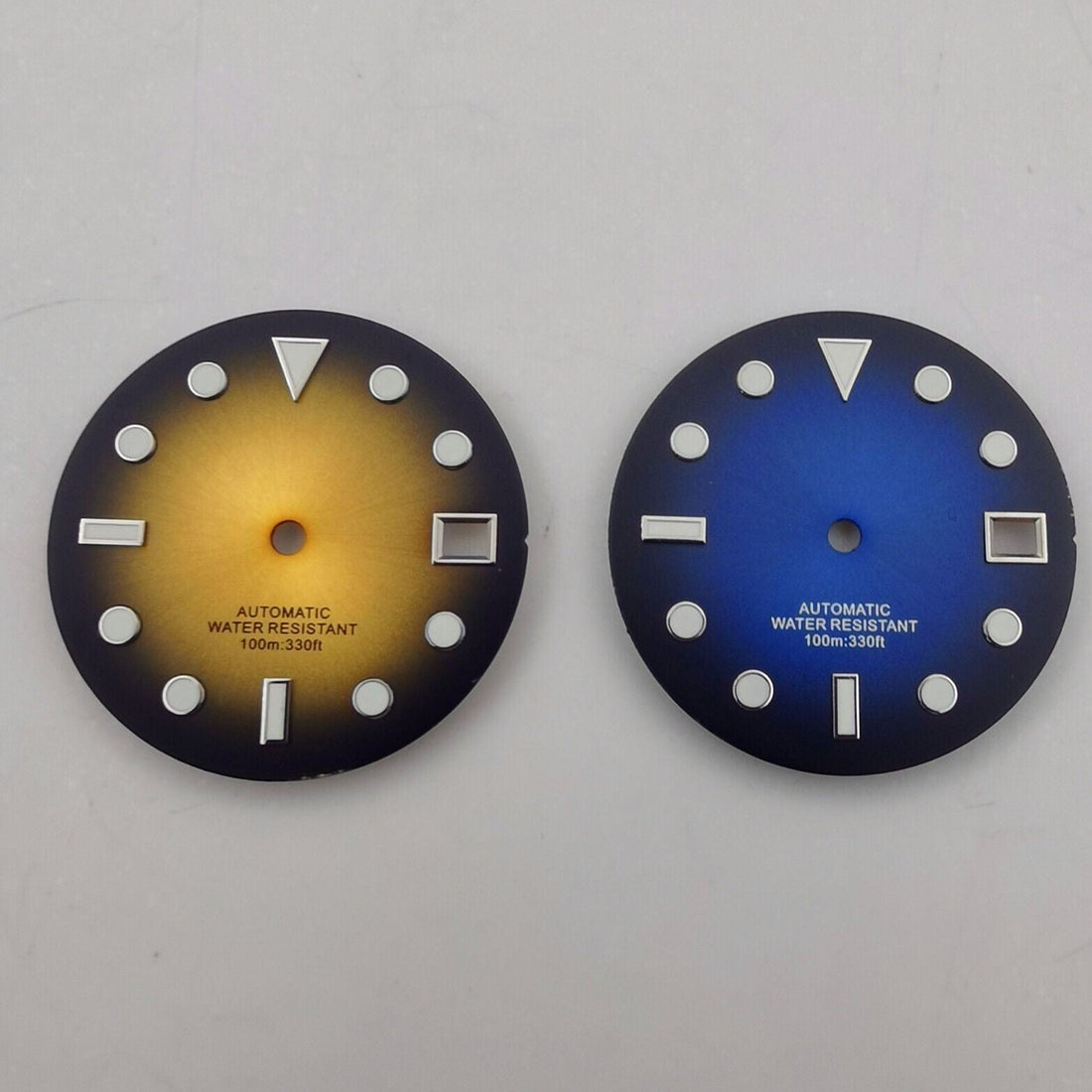 29mm gradient green luminous watch dial for NH35 NH36 movement by brand NEW, enhancing watch readability.