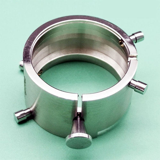 Chromium-plated movement holder for ETA 7750, durable watch repair tool by Generic brand.