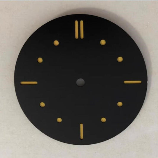 39mm black dot green luminous watch dial for ETA 6497/6498 movement