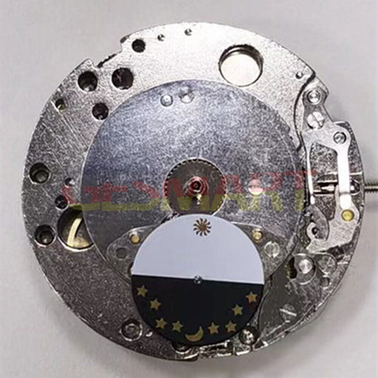 China Made 2813 automatic mechanical watch movement with 3 hands and moon phase at 6 o'clock, ideal for watch accessories.