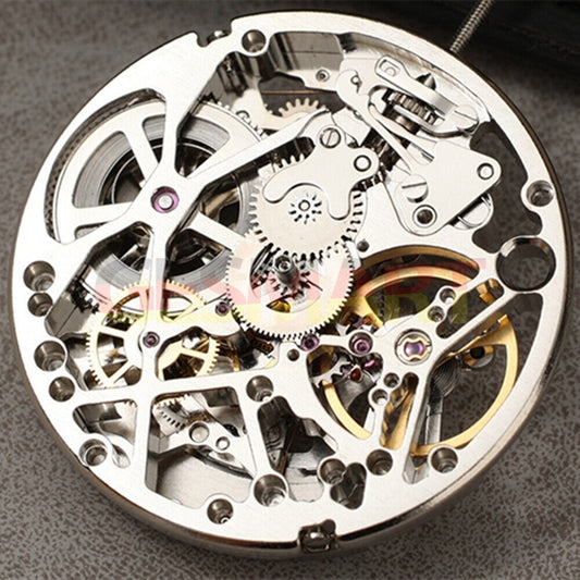 Tianjin Silver hollow carved watch with 24 jewels automatic mechanical movement by China Made, elegant design.