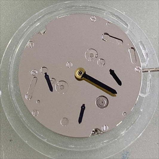 Nanning 3836 automatic mechanical watch movement with small second subdial at 3, 6, and 9 o'clock positions, China made.