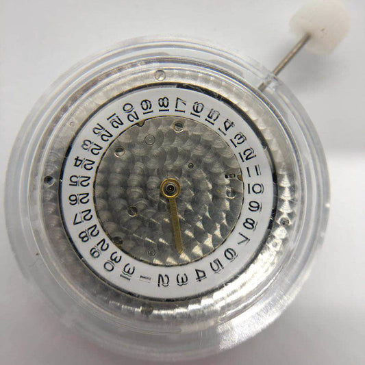 Close-up of China Made 3235 automatic watch movement replacement showcasing intricate engraved details for precise timekeeping.