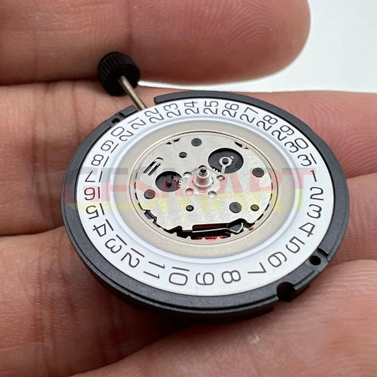Swiss-made ETA 805.112 quartz watch movement with 3 hands and date display at 3 o'clock.