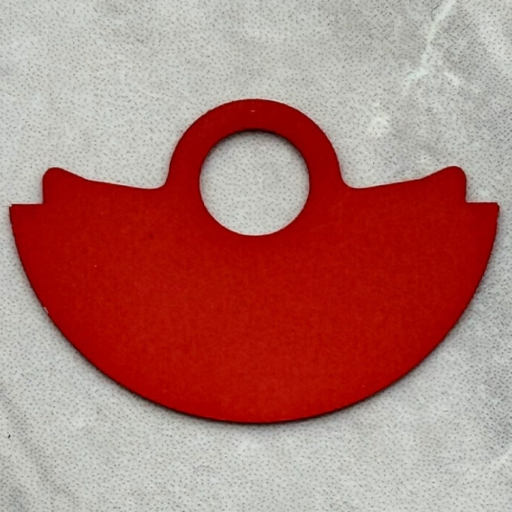 Solid red metal rotor oscillating weight, designed for NH35 NH36 watch movements, enhancing durability and style.