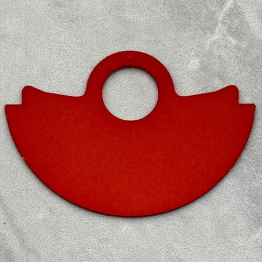 Solid red metal rotor oscillating weight, designed for NH35 NH36 watch movements, enhancing durability and style.