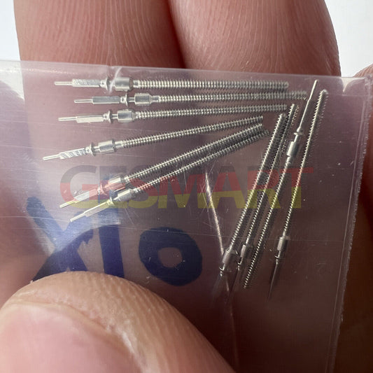 1. Set of 10 Seagull ST6 winding stems for precise China-made watch movement repair.  