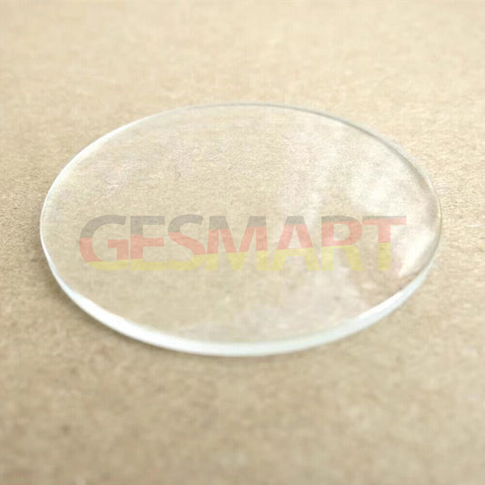 Clear 1.2mm thick single dome watch glass, fits 32-43mm round watches, mineral crystal replacement.