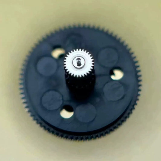 Dissembled black counting wheel for ETA C01.211 watch movement, precise watch accessory part.