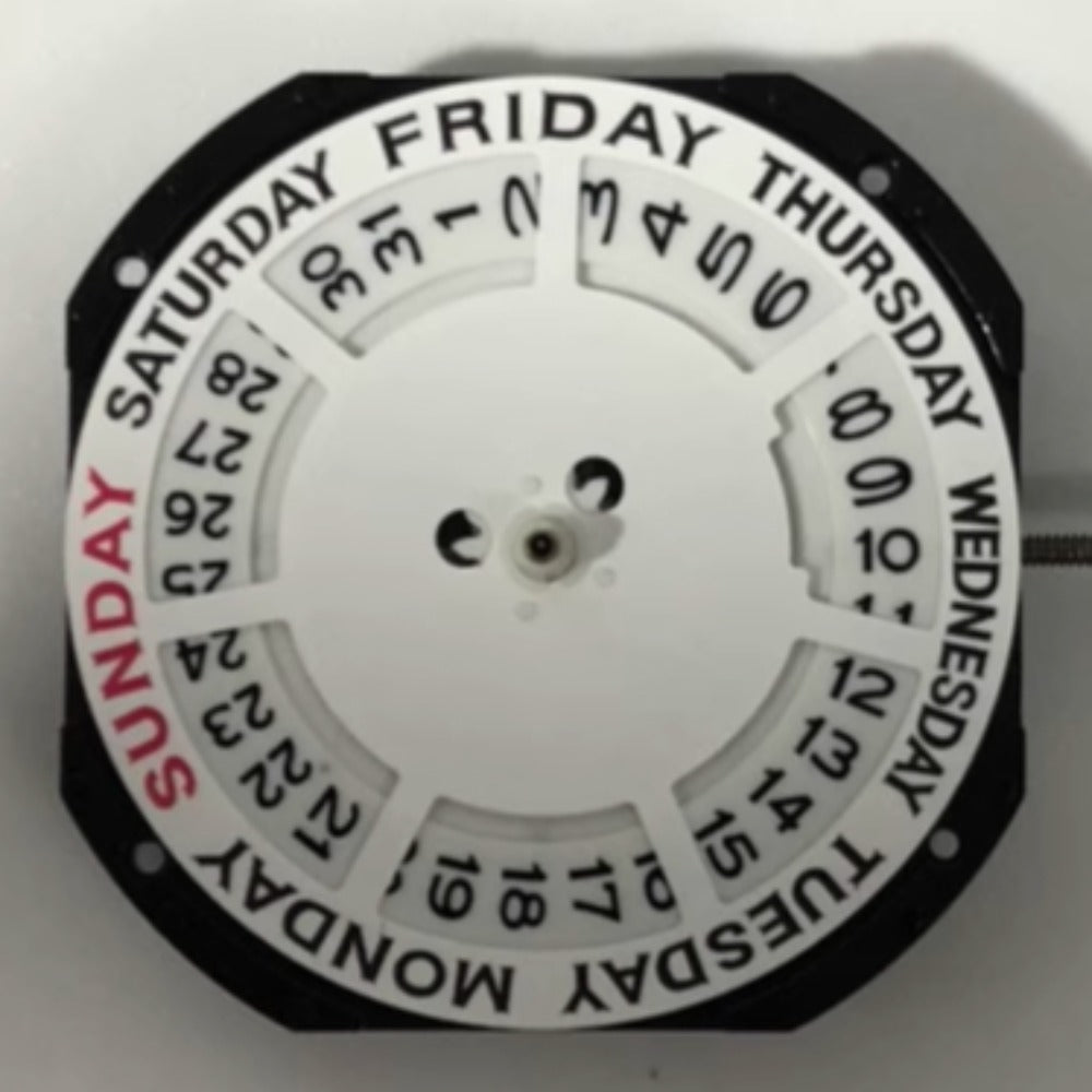 1. SL30 quartz watch part showing big size Up&Down date and day display, perfect for repairs.  