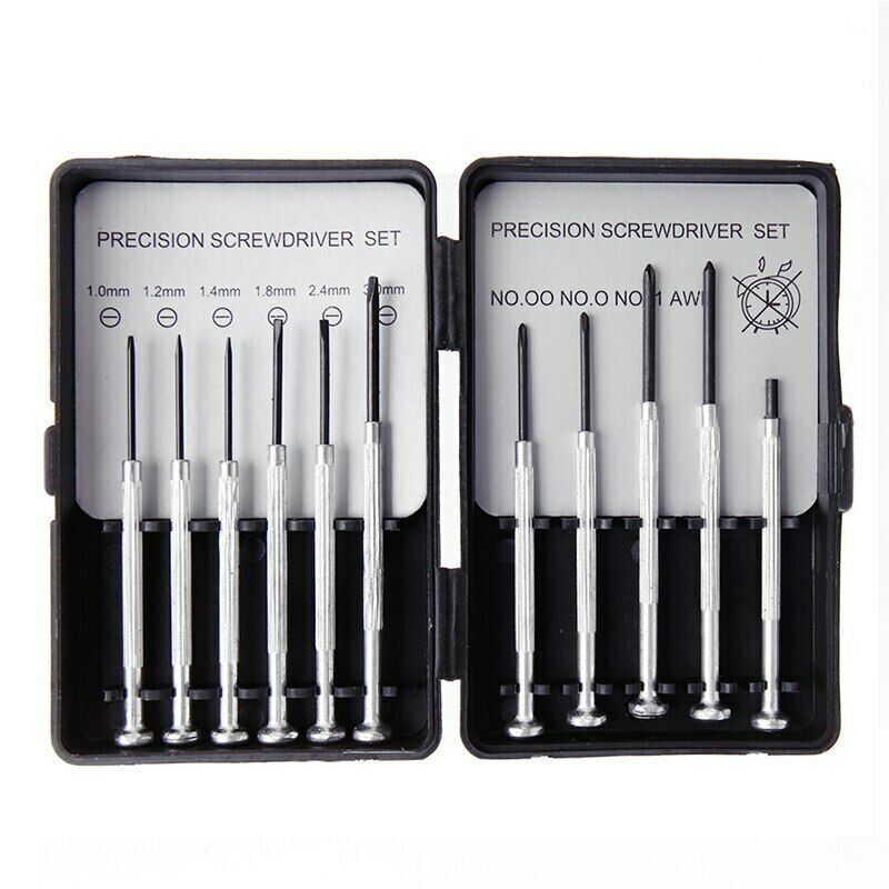 11pcs micro screwdriver set for watch and jewelry repairs, precise tools for delicate tasks.
