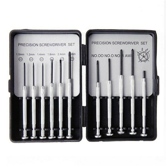 11pcs micro screwdriver set for watch and jewelry repairs, precise tools for delicate tasks.