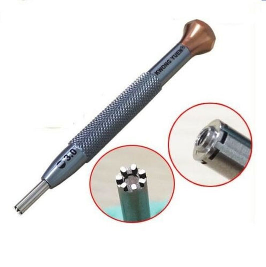 Oscillating weight rotor screwdriver tool for Omega 8800 movement, precision watch accessory.