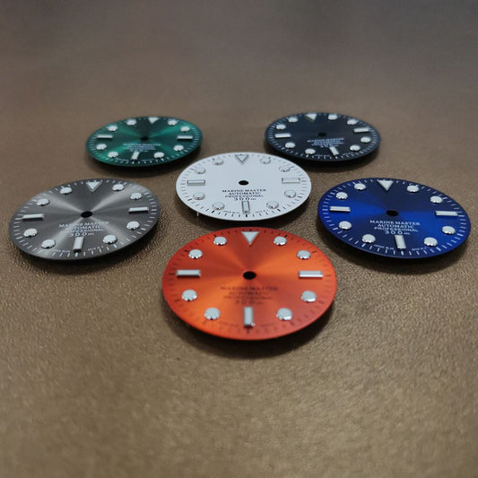 29mm luminous watch dial for NH35 NH36 movement, perfect for precise timepiece replacements.