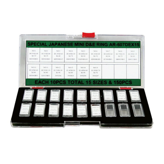Durable Japan Special Glass Crystal waterproof mini D&E ring gasket for watch crown seal by D&E.
