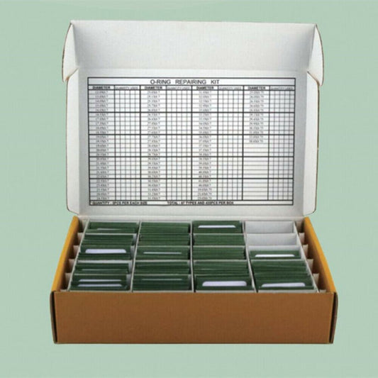 0.7mm thick waterproof O ring kit with 435pcs in 87 sizes, perfect for watch back gasket repairs.