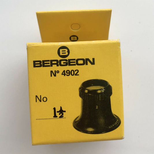 Bergeon 4902-1.5 aplanatic watchmaker's eyeglass with 6.7x magnification for precise watch repair.