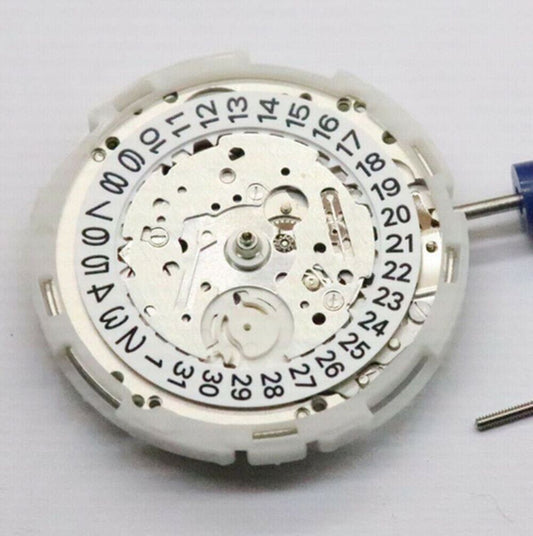 High Quality Japan Epson YN55 mechanical watch movement with single calendar feature for precise timekeeping.