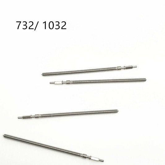 Set of 10 generic watch winding stems for 732/1032 movement, ideal for precise repair and replacement.