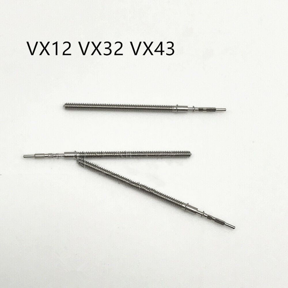 10PCS generic watch winding stems compatible with VX12 VX32 VX42 movements for repairs and replacements.