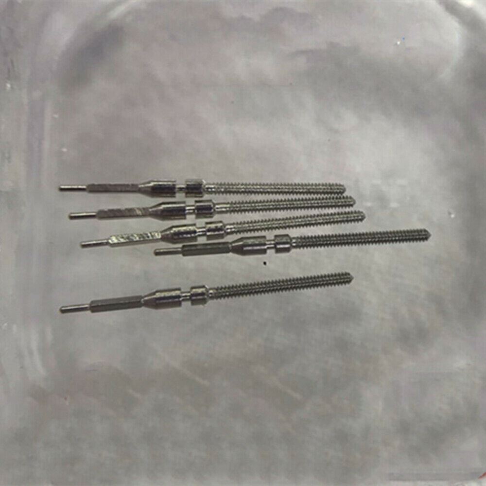 Set of 10 Japanese-made Miyota 8200 watch winding stems for precise movement repair and replacement.