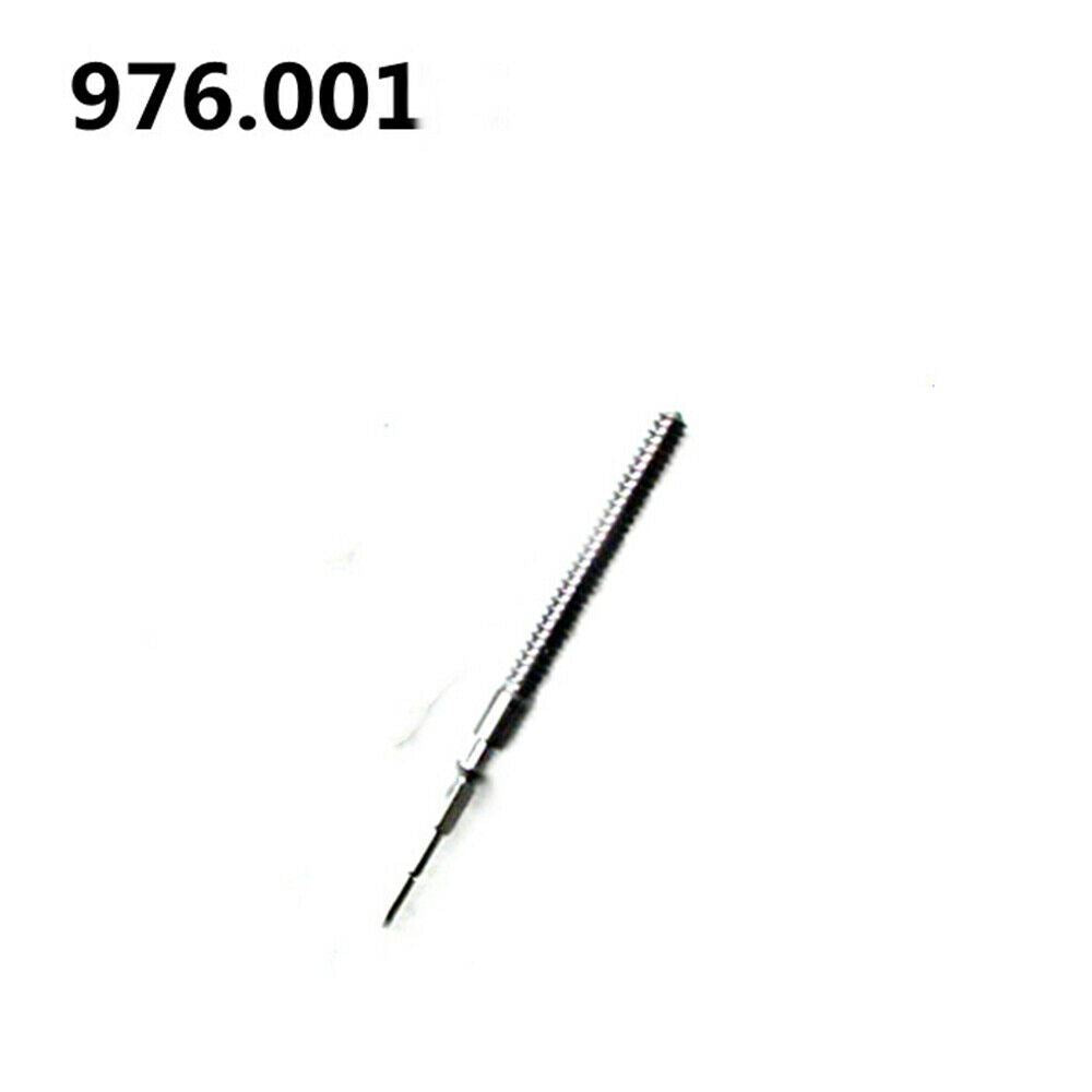 Watchmaker winding stems for ETA 976.001 movement, compatible generic parts for precise repairs.