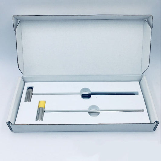 Multifunction steel hammer with 2 heads for precision watch band link repair.