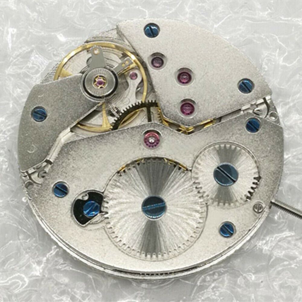 China Made mechanical watch movement ETA 6498-1 with small seconds at 6 o'clock, two hands, precision parts.