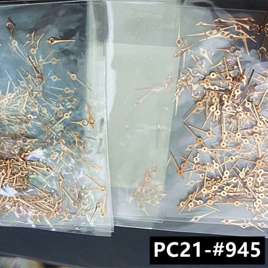Set of 5mm rose gold watch hands for Hattori Epson PC21 quartz movement