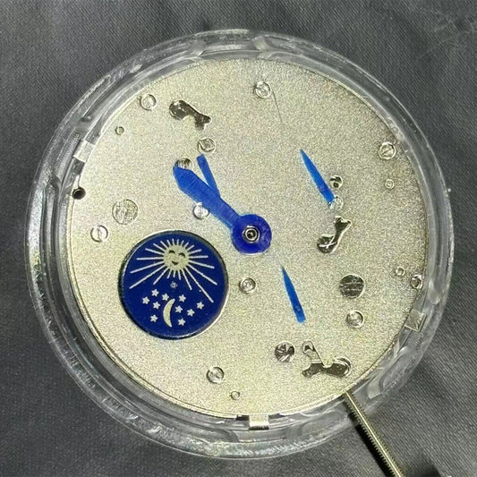 Shanghai JHB10 SP10 watch with automatic mechanical movement, small seconds at 3/6/9/12 positions, elegant design.