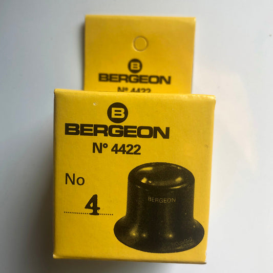 Bergeon 4422-4 black watchmaker?s magnification loup with 2.5x zoom for precise accessory work.