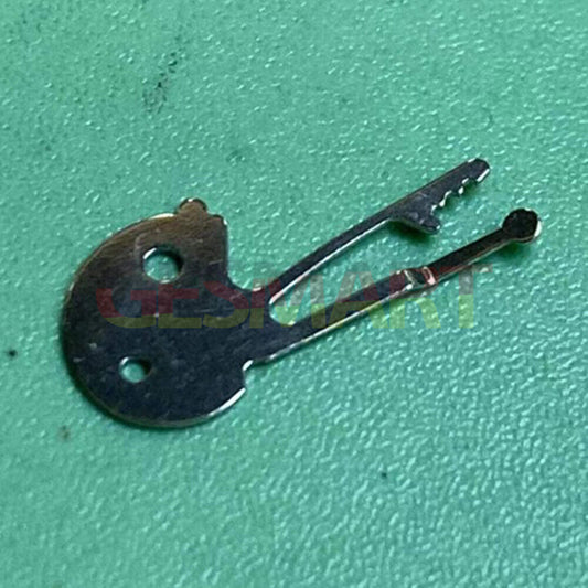 Swiss Sliding Pinion Clutch Wheel Jumper by ETA, detailed view of disassembled watch movement component.