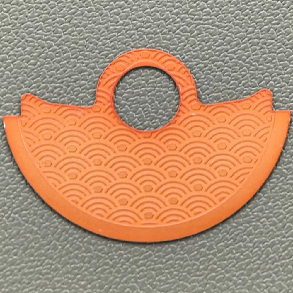 Orange Wave Rotor oscillating weight overlay, compatible with NH35, NH36, 7S26, 4R35 watch movements.