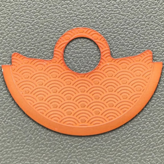 Orange Wave Rotor oscillating weight overlay, compatible with NH35, NH36, 7S26, 4R35 watch movements.