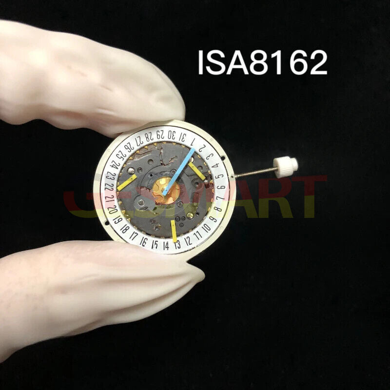 Swiss ISA 8162 quartz movement for watch repair, date display at 4/6, reliable Original brand component