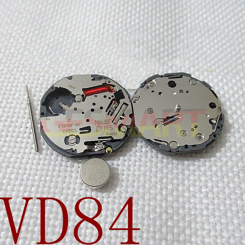 Japan Made Hattori Epson VD84A Quartz Watch Movement - Small Second Hand, Day Calendar, 24 Hour Hand