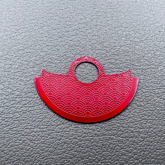 Red Wave Rotor Oscillating Weight for NH35 NH36 7S26 4R35 watch movements, enhancing performance.
