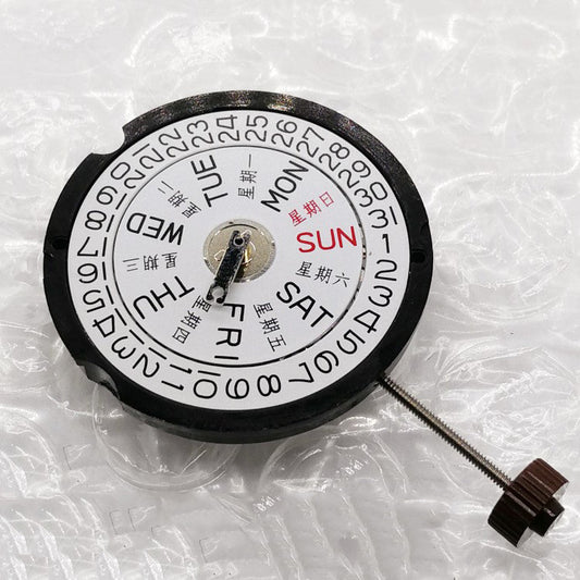 Ronda 507 Swiss quartz watch movement with English and Chinese characters for precise timekeeping
