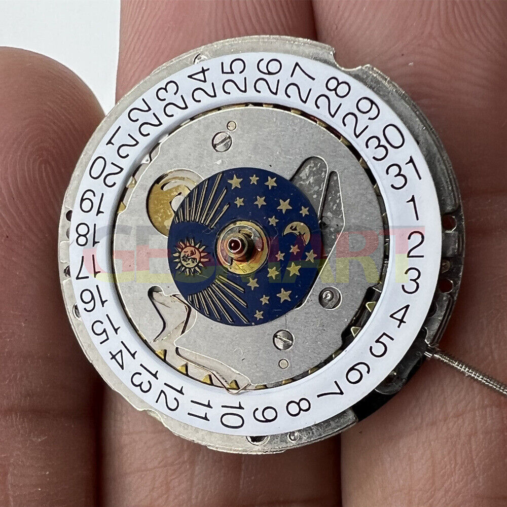 Moon Phase Quartz Watch Movement Replacement