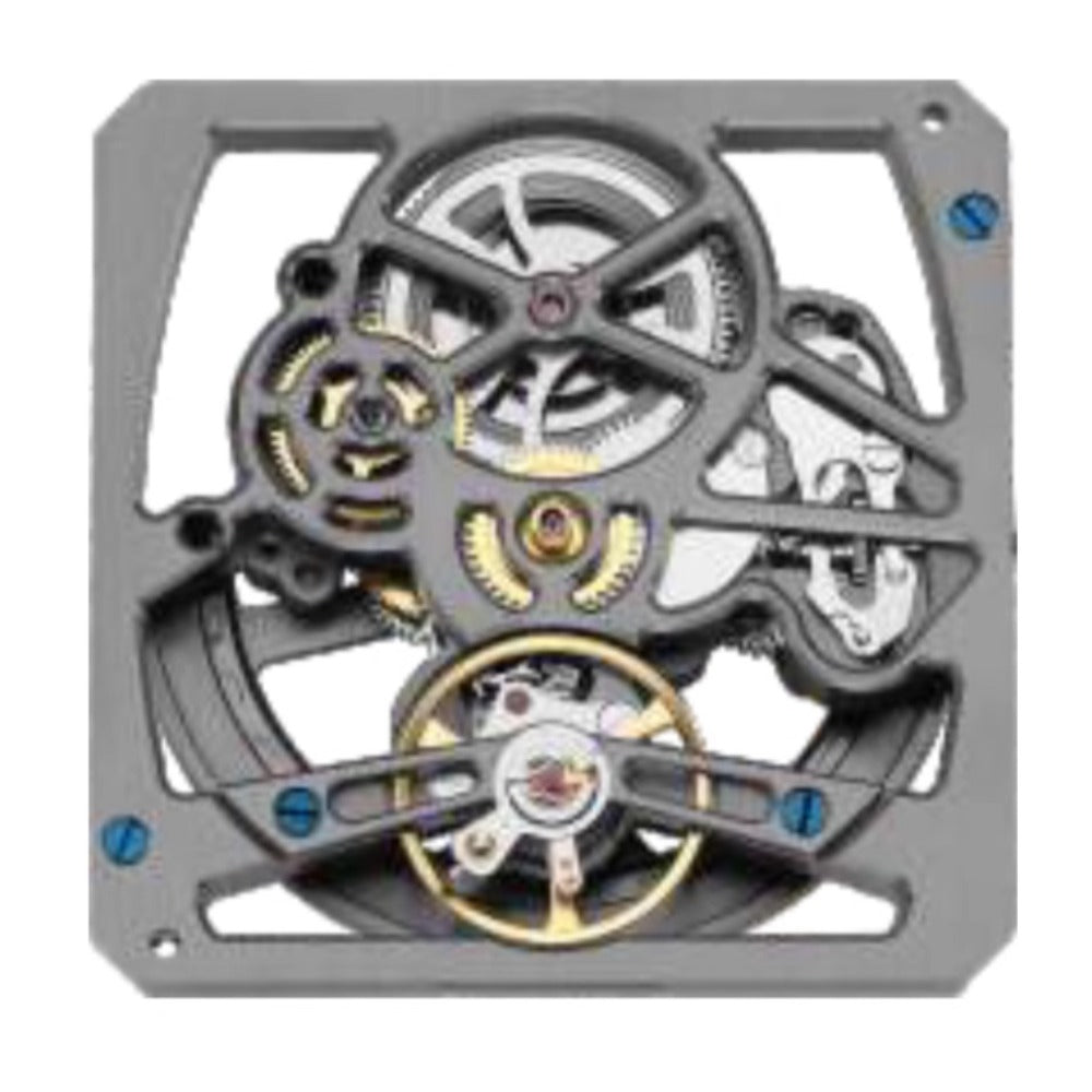 China Made Black 2801-A automatic watch with 3 hands, 25 jewels, showcasing mechanical movement craftsmanship.