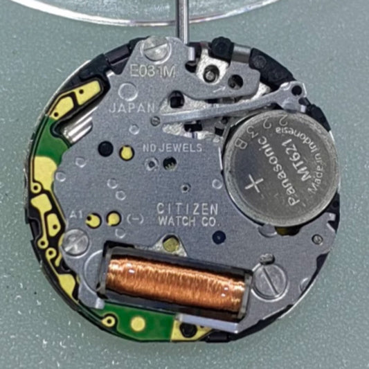 Citizen E031M Eco-Drive solar quartz watch movement for precise timekeeping and reliable performance