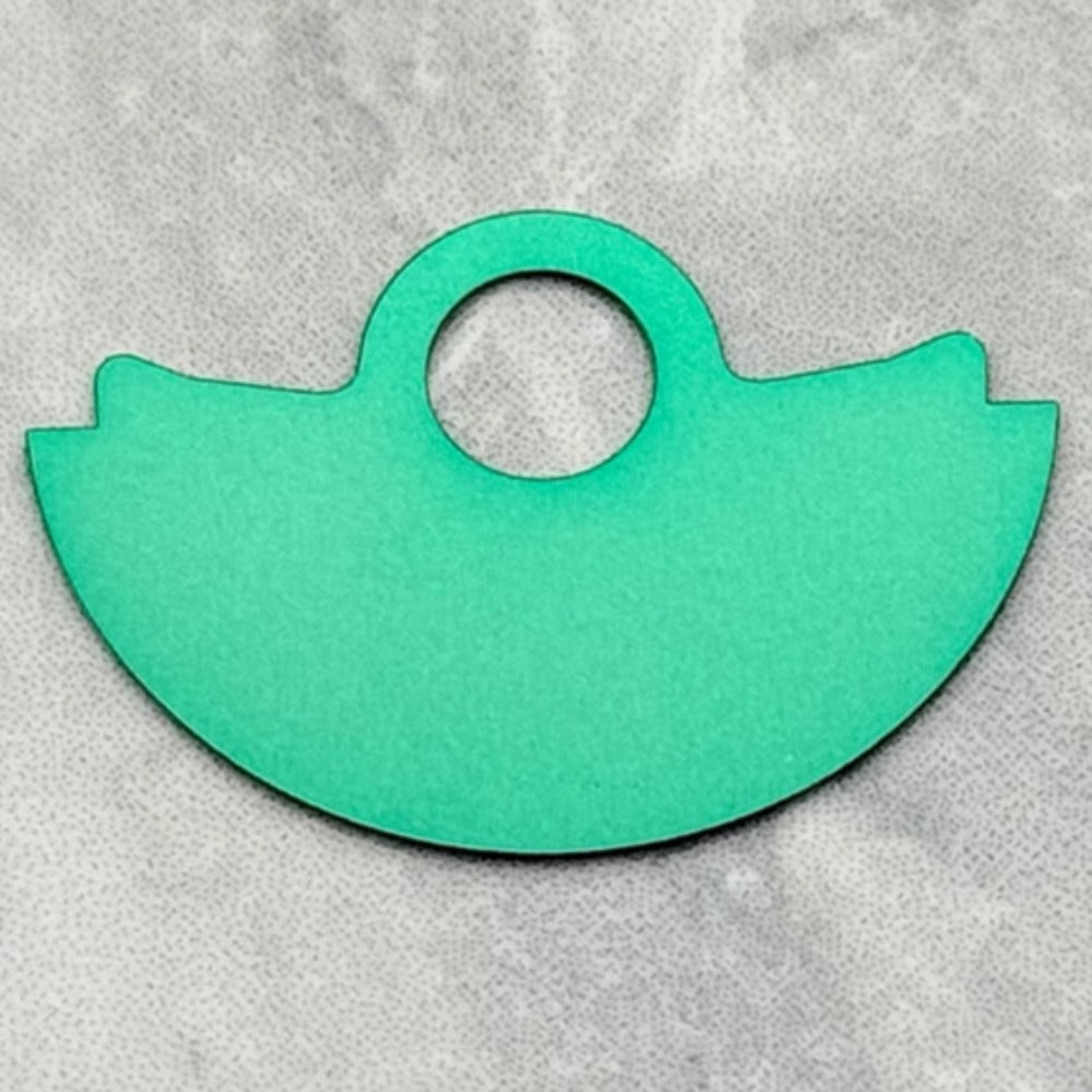 Solid green metal rotor overlay for NH35 NH36 watch movement, durable and stylish.