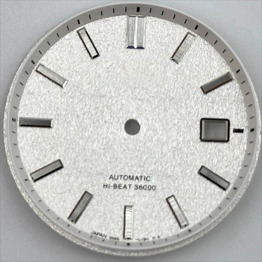 Silver Datejust-style 33mm watch dial, no lume, compatible with NH35 NH36, sleek accessory.