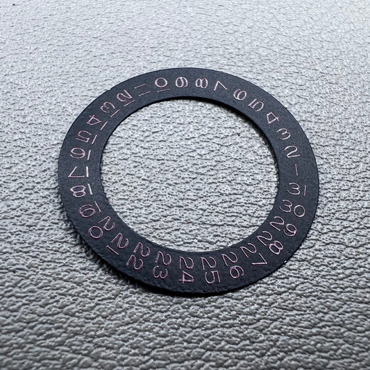 Date wheel overlay with red font at 3 o?clock for ETA2824, 2836, Miyota 8215/8200 watch movements.