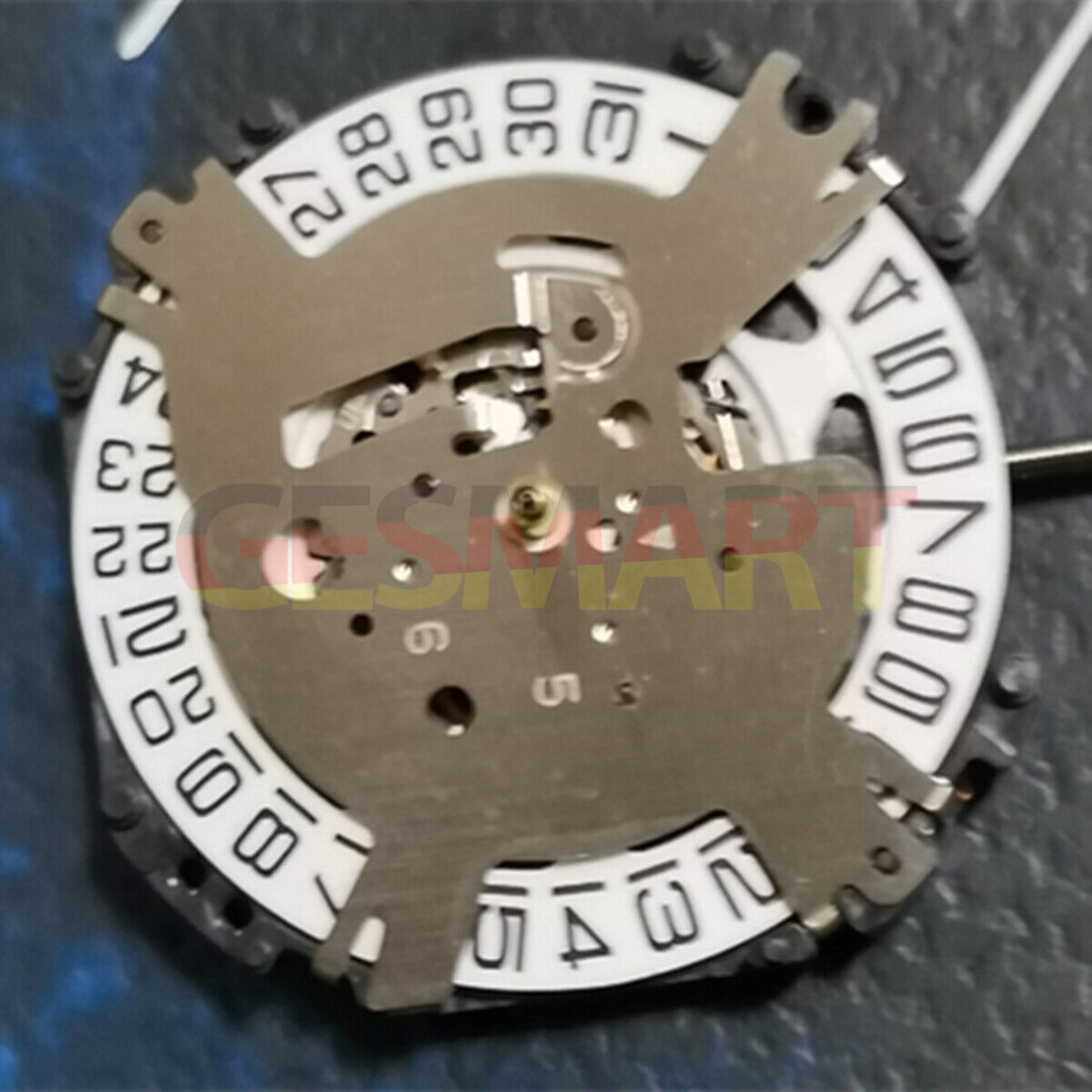 Epson VX45E watch repair part with 3 hands and date at 6, Japanese quartz movement.