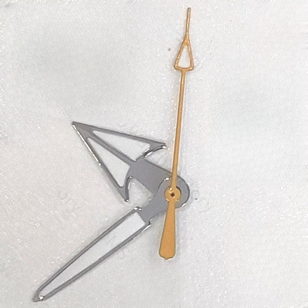 Silver trim big arrow-shaped orange second hand for NH35 NH36 watch movement.