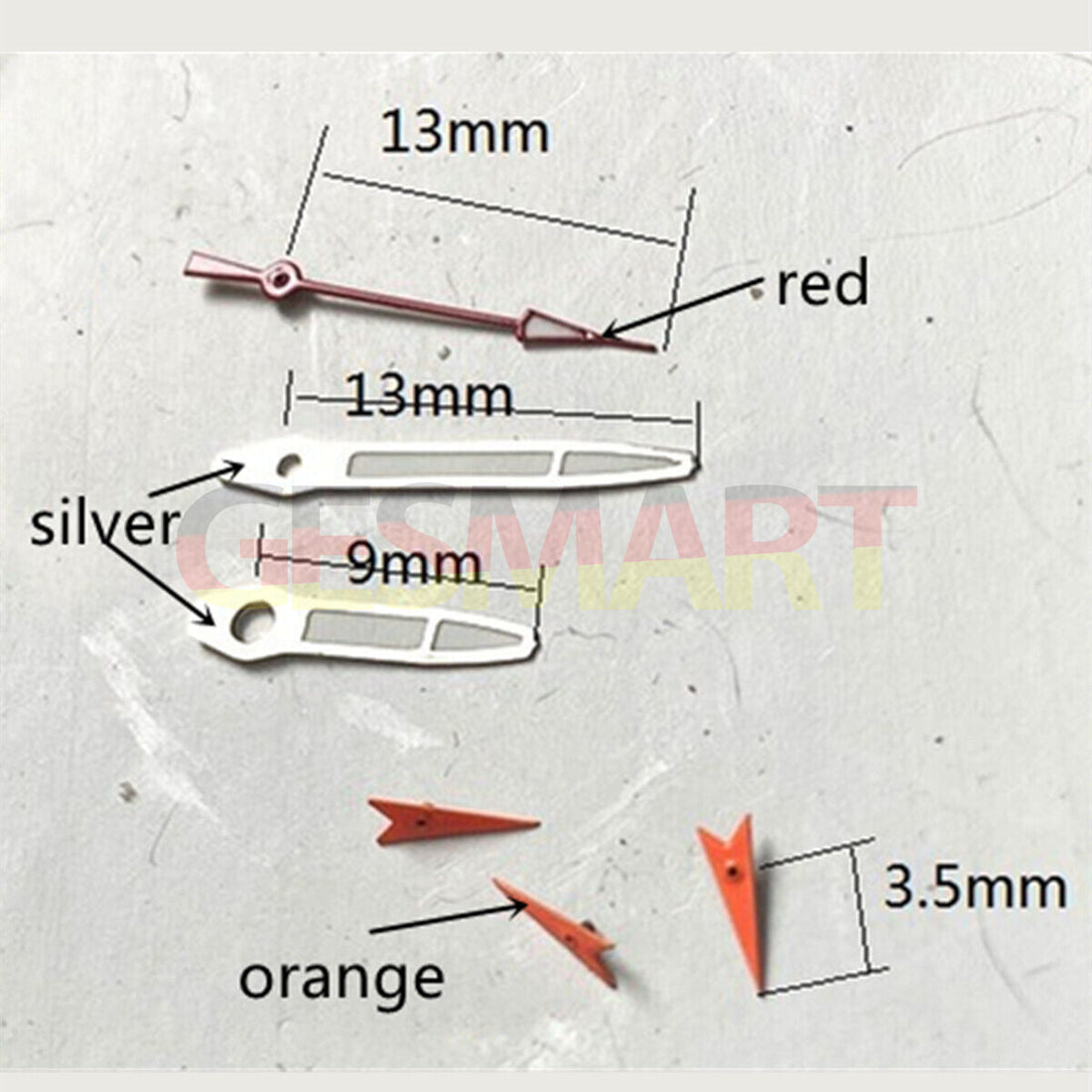 Lume Orange Small Second Hand for Miyota OS10 OS20 OS22 OS60 OS80 watches, precision fit