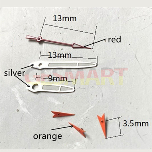 Lume Orange Small Second Hand for Miyota OS10 OS20 OS22 OS60 OS80 watches, precision fit